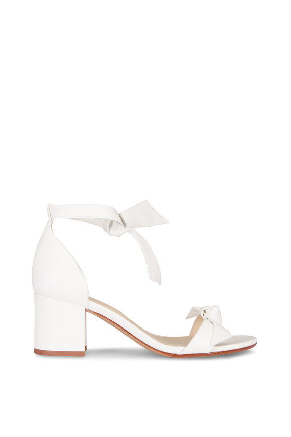 Alexandre Birman Clarita White Leather Tie Sandal, 60mm - view 2