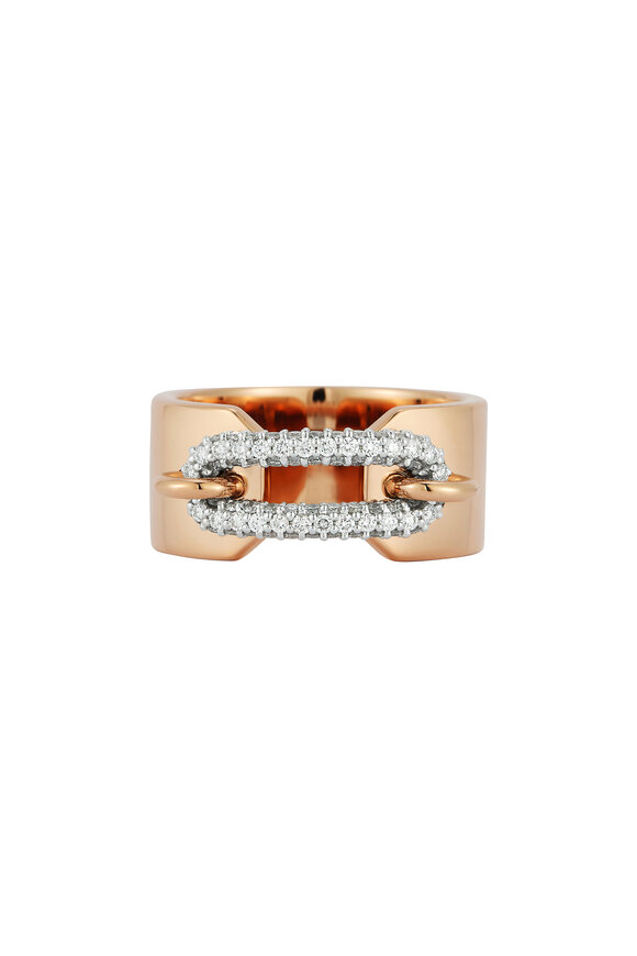 Walters Faith - Morrell 18K Rose Gold & Diamond Oval Link Ring