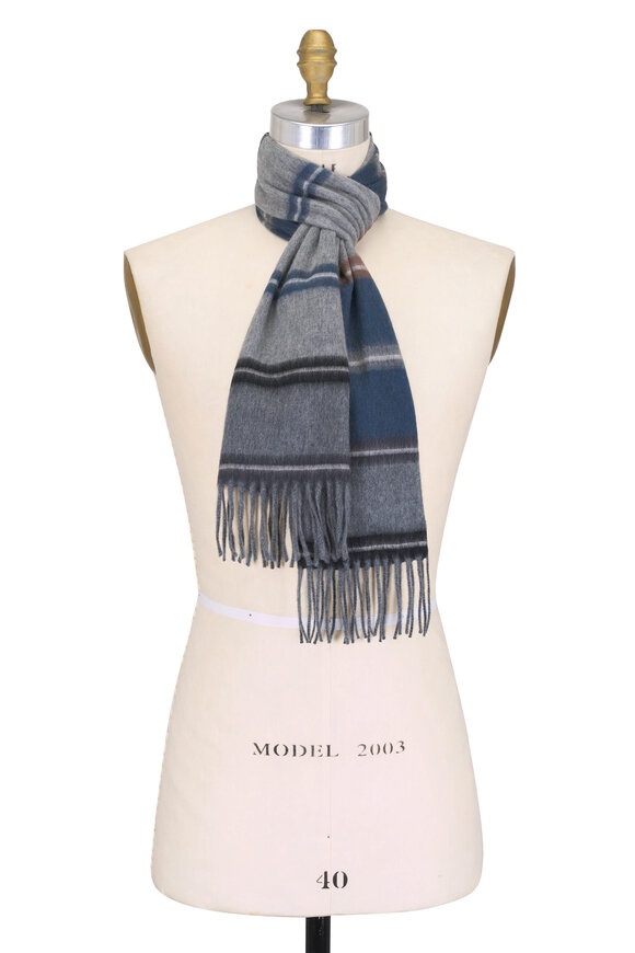 Alex Begg Arran Hew Slate Cashmere Scarf