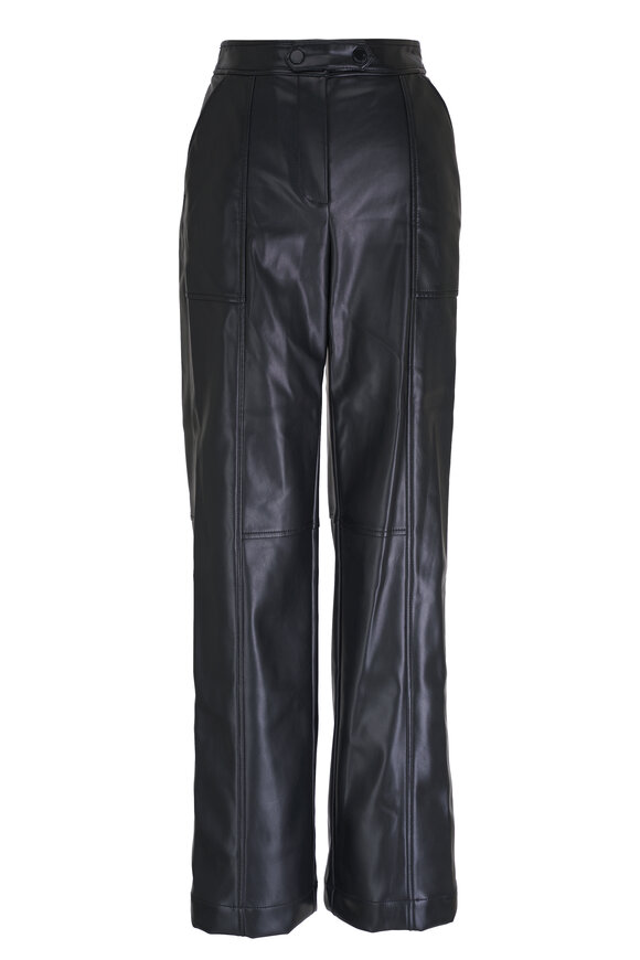 Jonathan Simkhai Mackenzie Black Straight Leg Pant