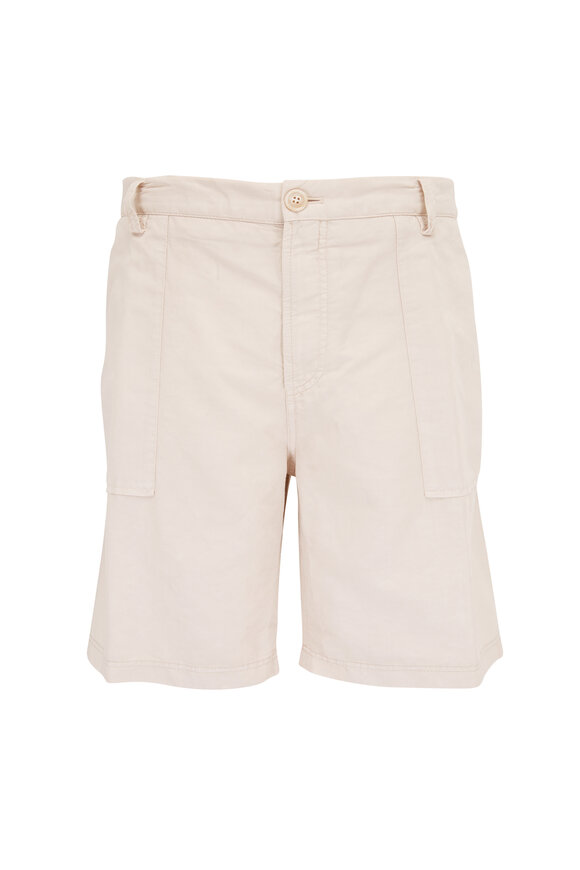 Brunello Cucinelli - Stone Cotton & Linen Painter Shorts