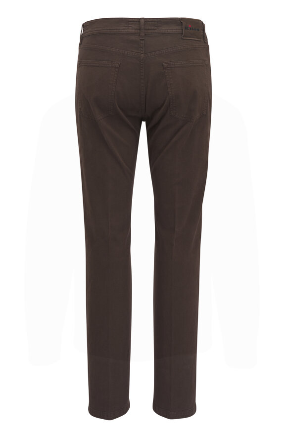 Kiton - Brown Over Dyed Cotton & Cashmere Pant 