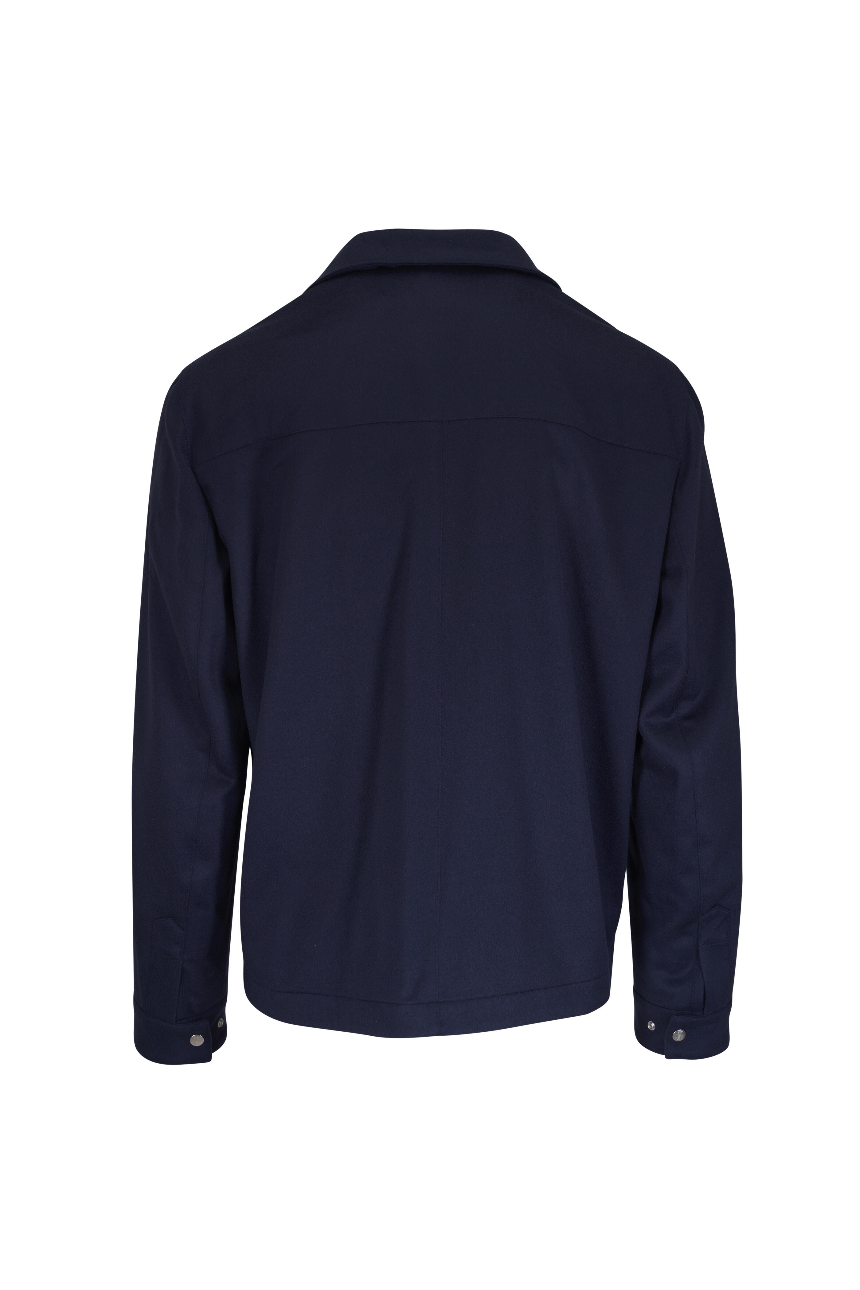 Brunello Cucinelli - Navy Blue Featherweight Cashmere Jacket - view 2