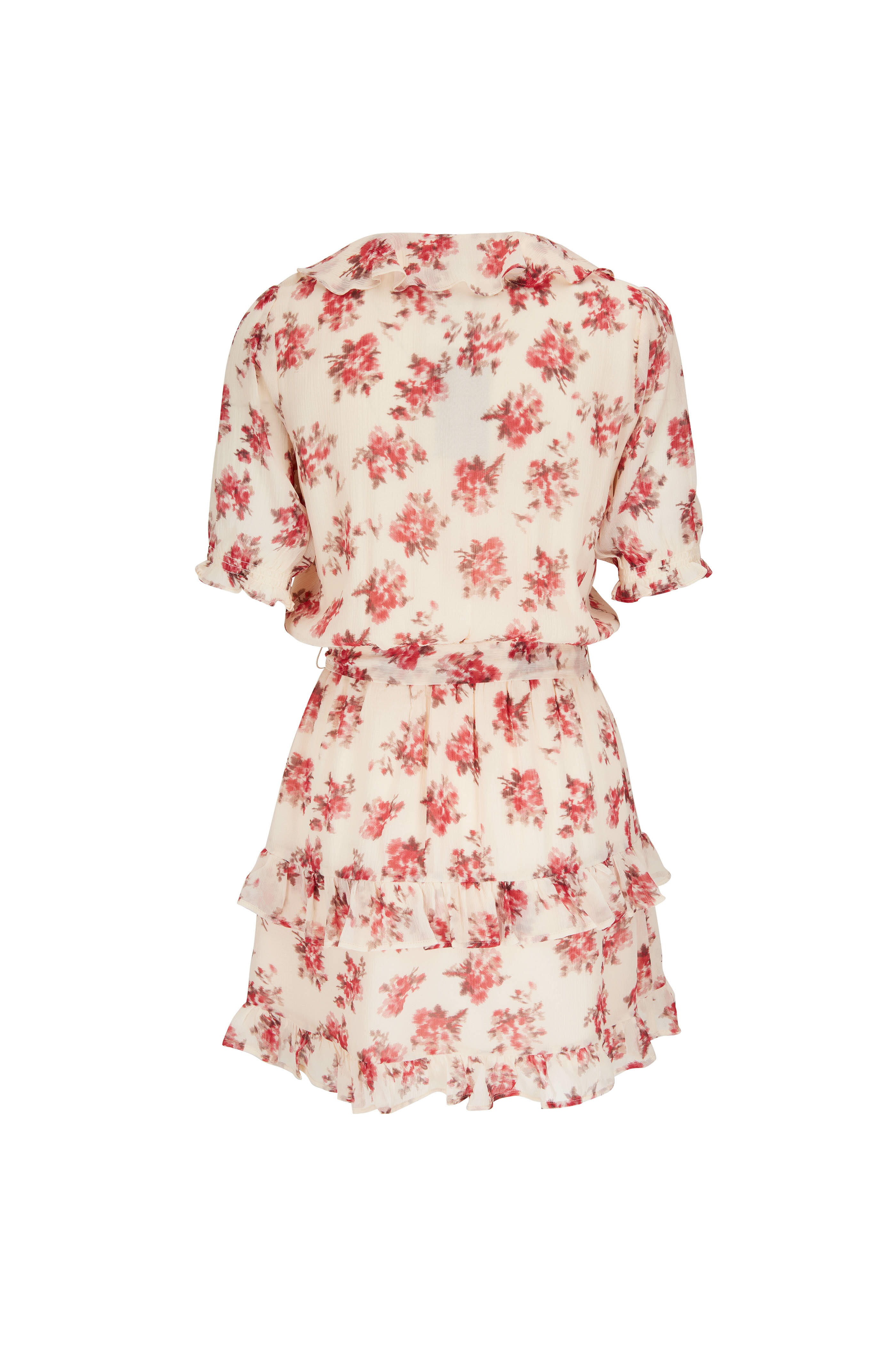 PAIGE - Evonna Cream & Red Floral Print Mini Dress