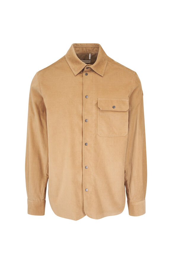 Moncler Tan Soft Corduroy Shirt - view 1