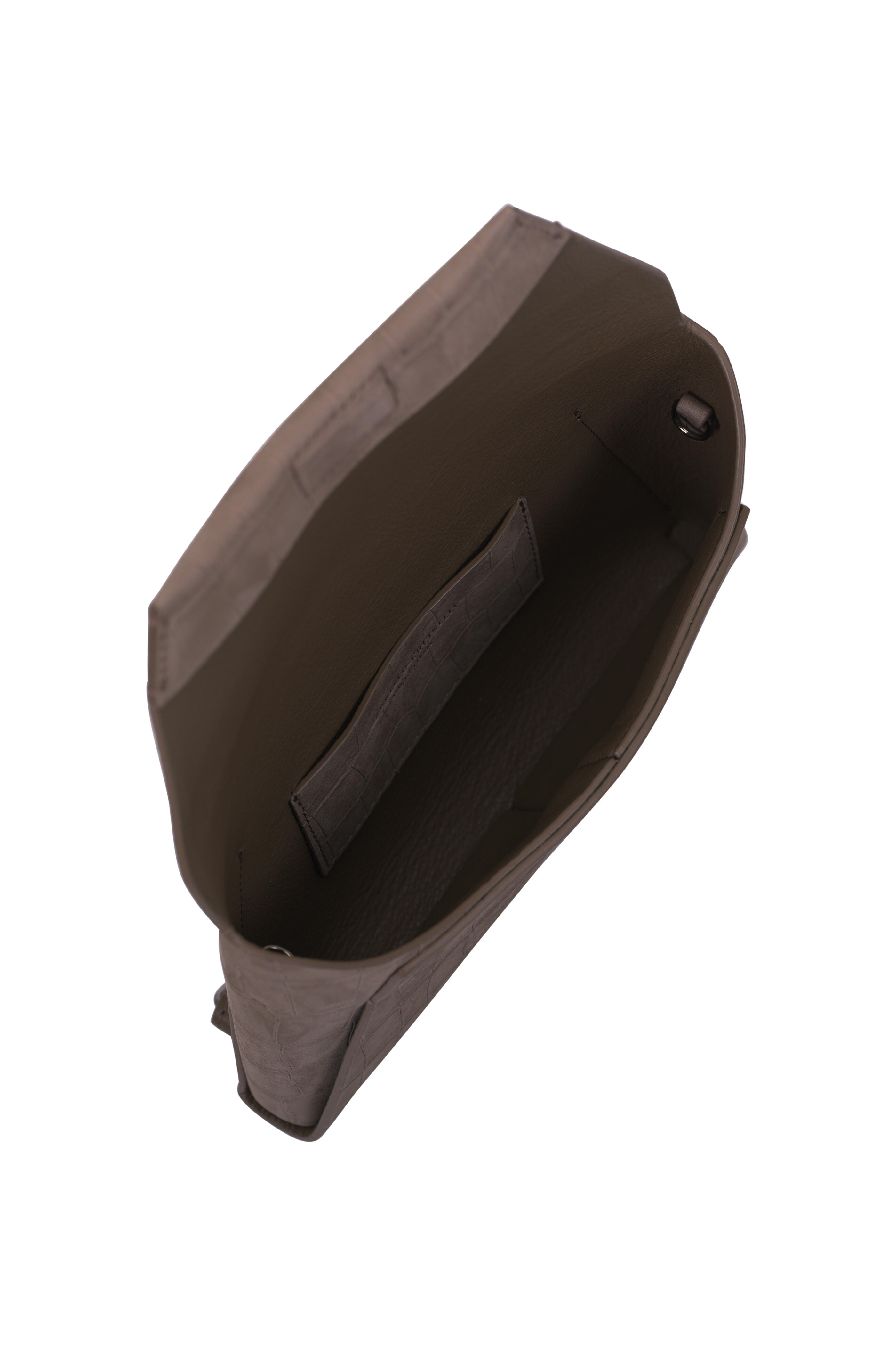 Brunello Cucinelli - Chocolate Embossed Envelope Leather Clutch