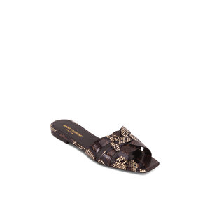 サンダル・ミュール Saint Laurent NU PIEDS SANDALS Saint Laurent Nu Pieds Woven Patent Flat Sandals | Neiman Marcus