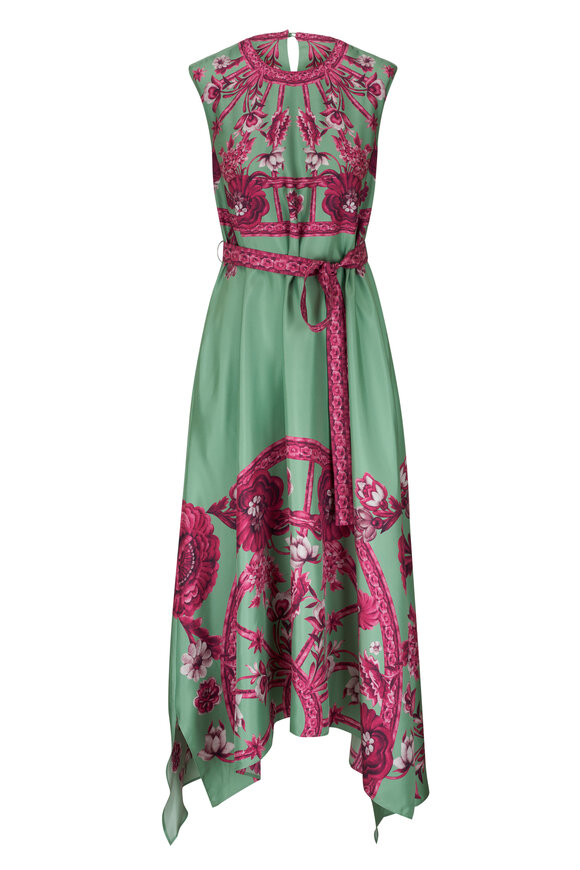 La Double J - San Carlo Zodiac Placée Acquamarine Maxi Dress 