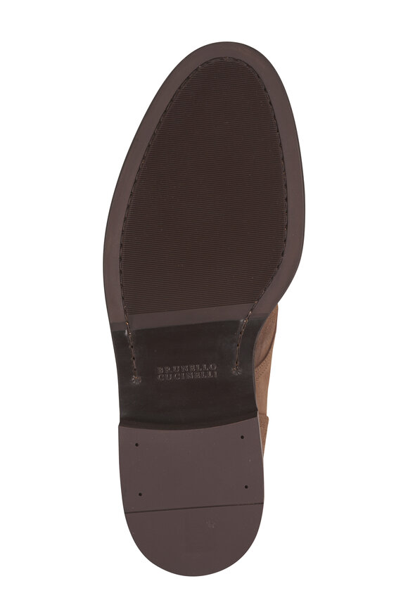 Brunello Cucinelli Medium Brown Toe Cap Suede Boot - view 4