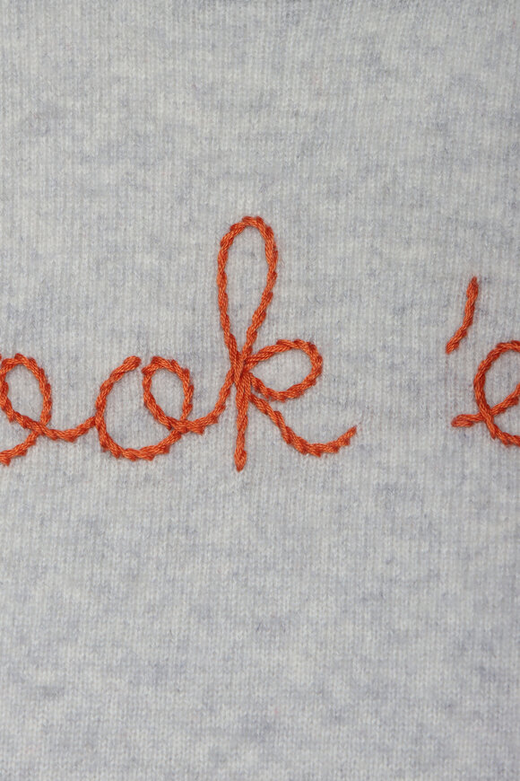 Lingua Franca Hook 'Em Gray Crewneck Sweater - view 3