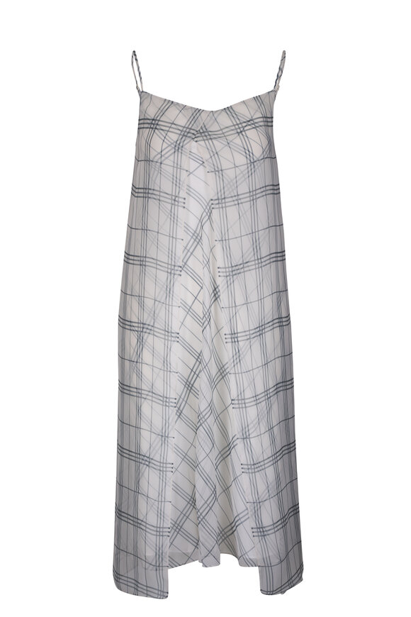 【VINCE】paneled woven ミディ ドレス Vince - White Ruched Paneled Tie-Back Midi Dress