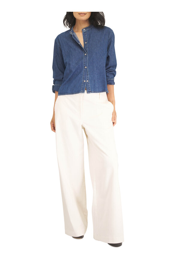 TWP Dylan White Stretch Cotton Corduroy Pant - view 2