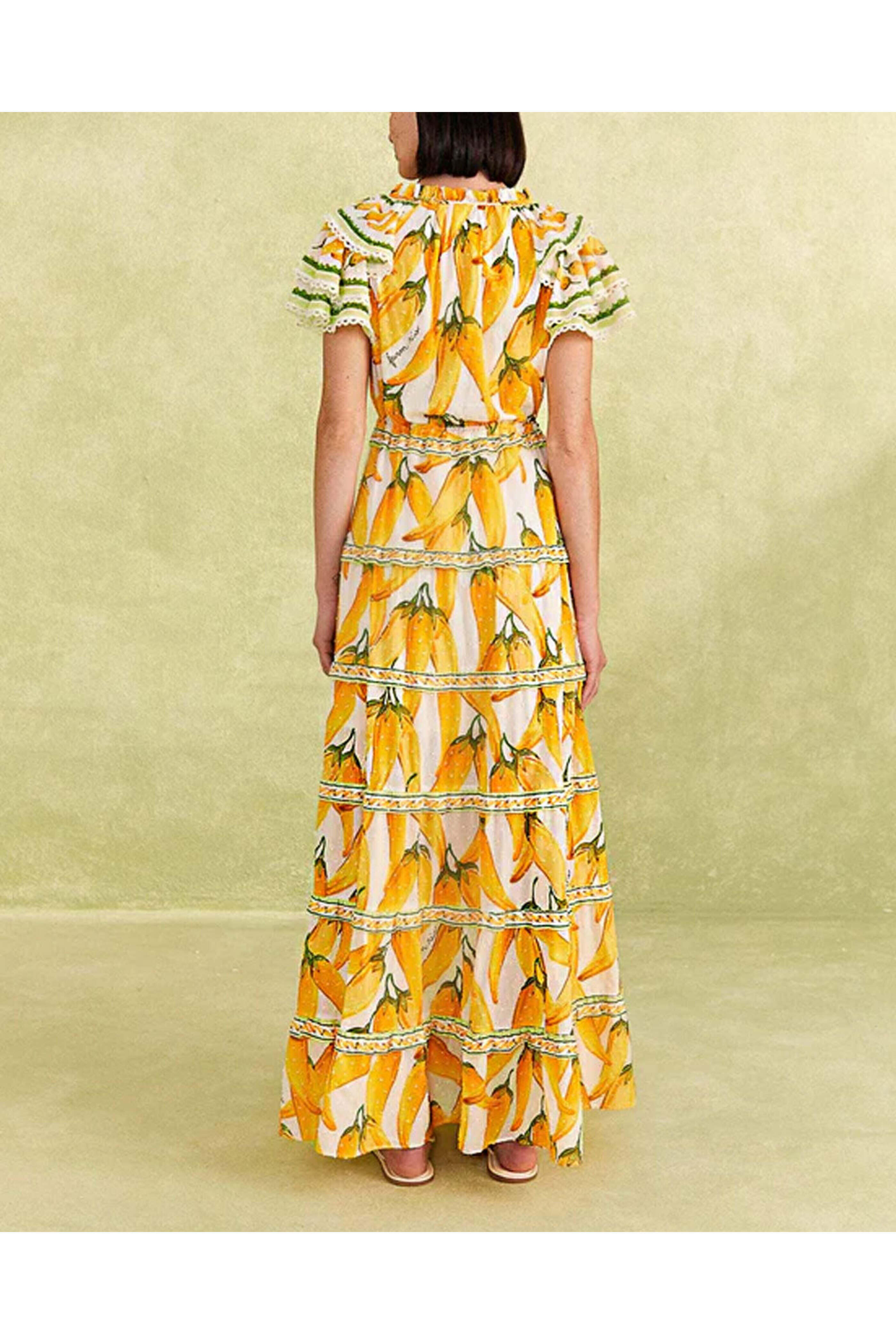 Farm Rio - Peppers Off White Maxi Dress
