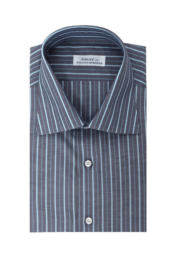 Tom Ford - Blue & Black Tonal Check Dress Shirt