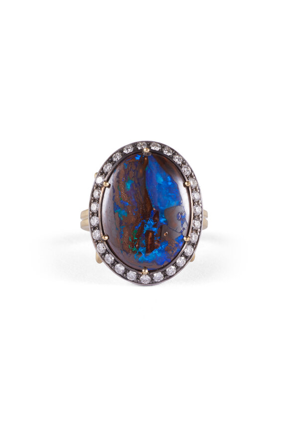 Sylva & Cie Oval Opal Ring