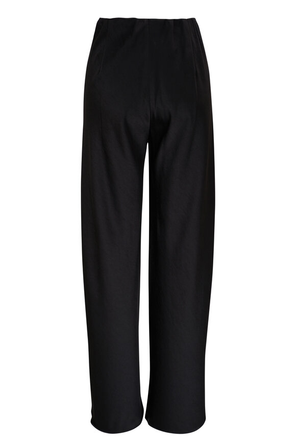 Vince - Fluid Black Satin Bias Pant 