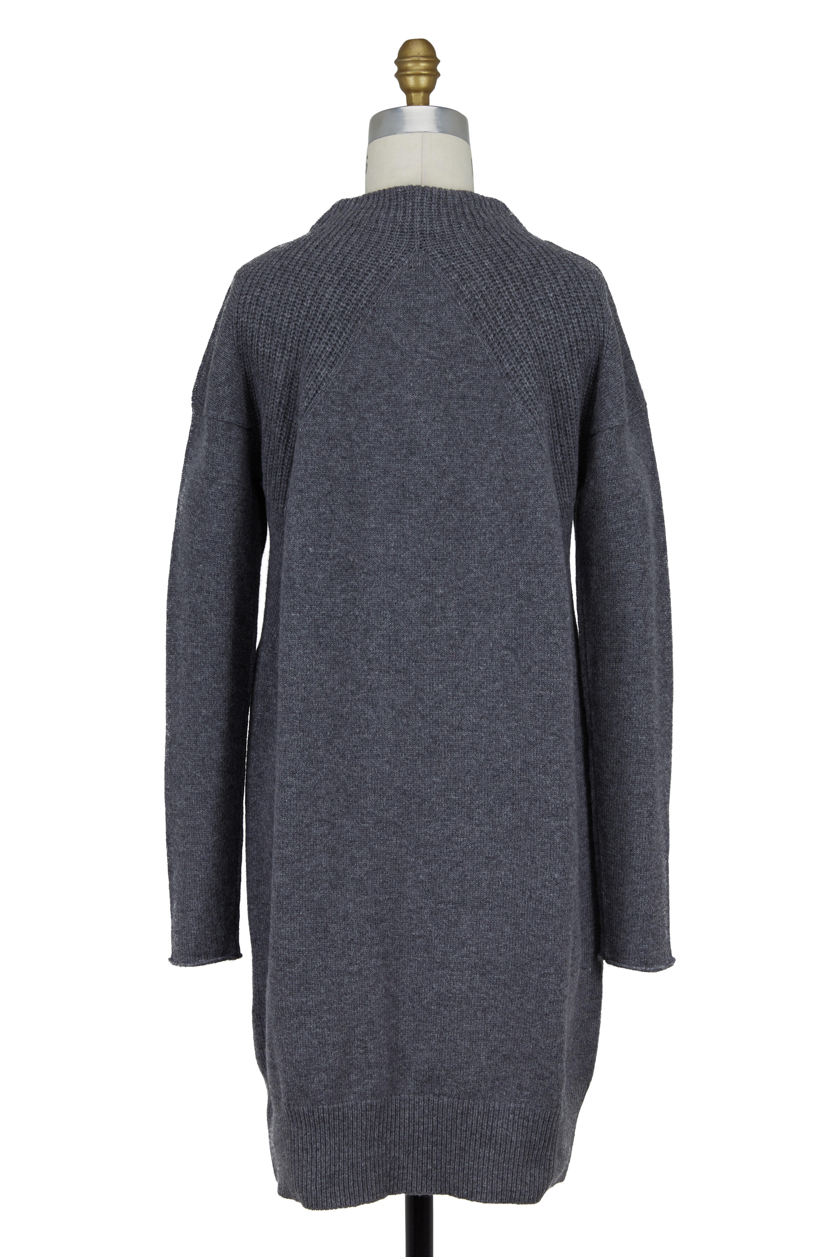 Bogner - Ronia Dark Gray Wool Blend Tunic Sweater Dress