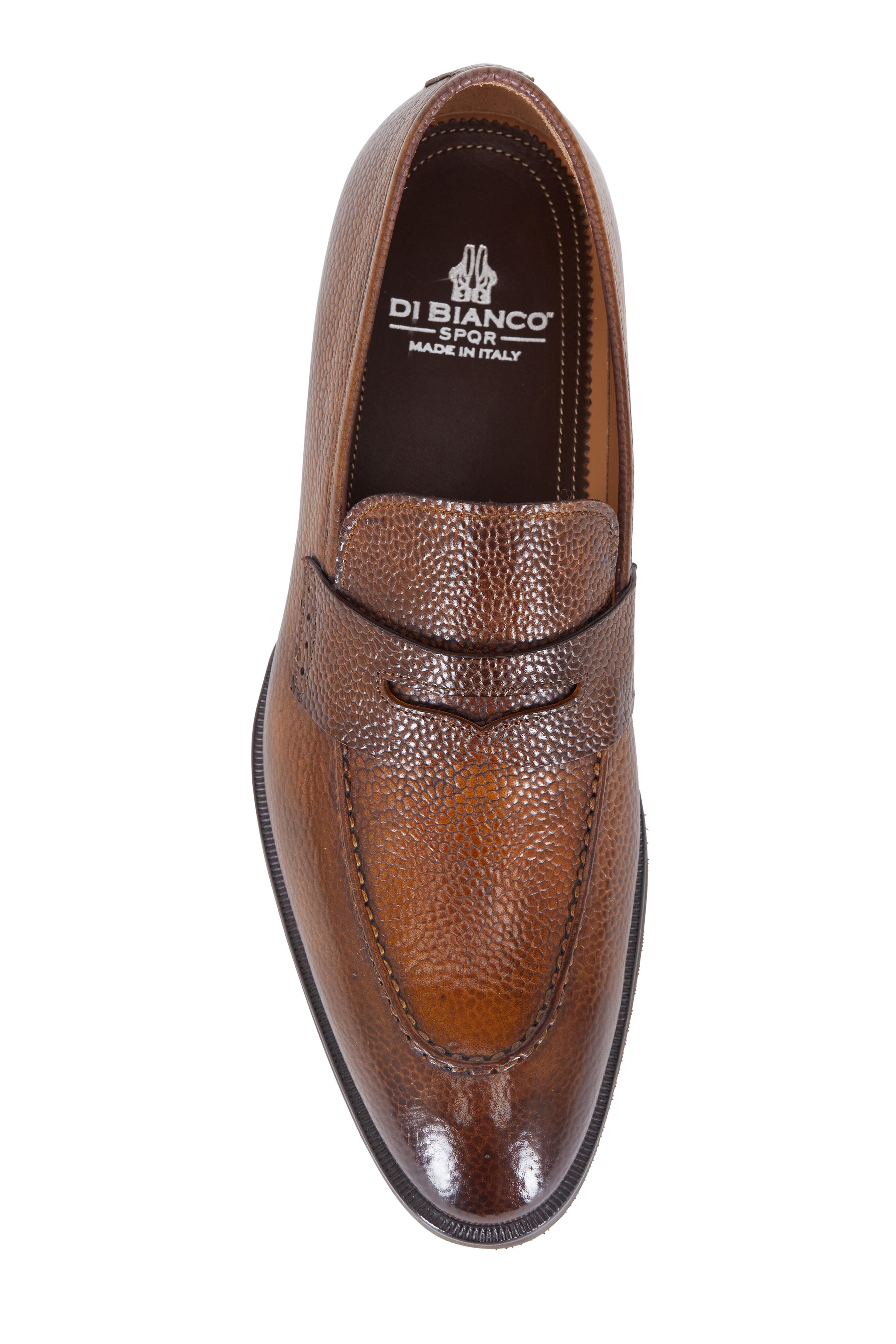 Di Bianco - Reverse Sombrero Dark Brown Leather Penny Loafer display picture 2