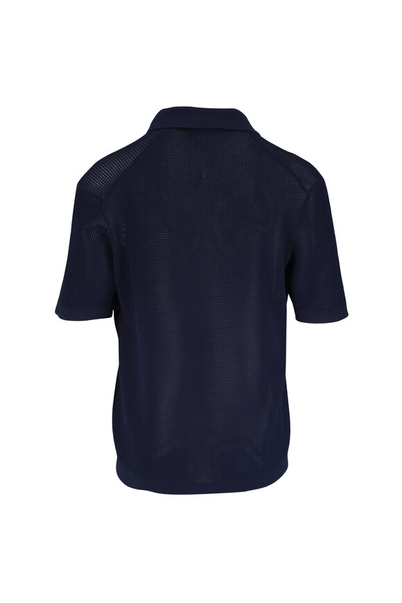 Orlebar Brown Keeling Night Iris Mercerised Cotton Knit Polo - view 2
