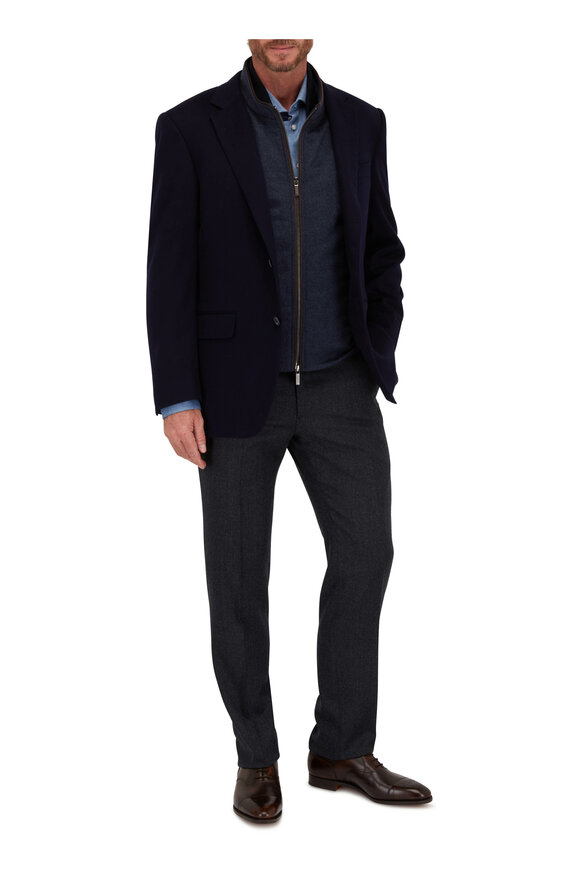 Canali - Navy Blue 170's Wool & Cashmere Sportcoat