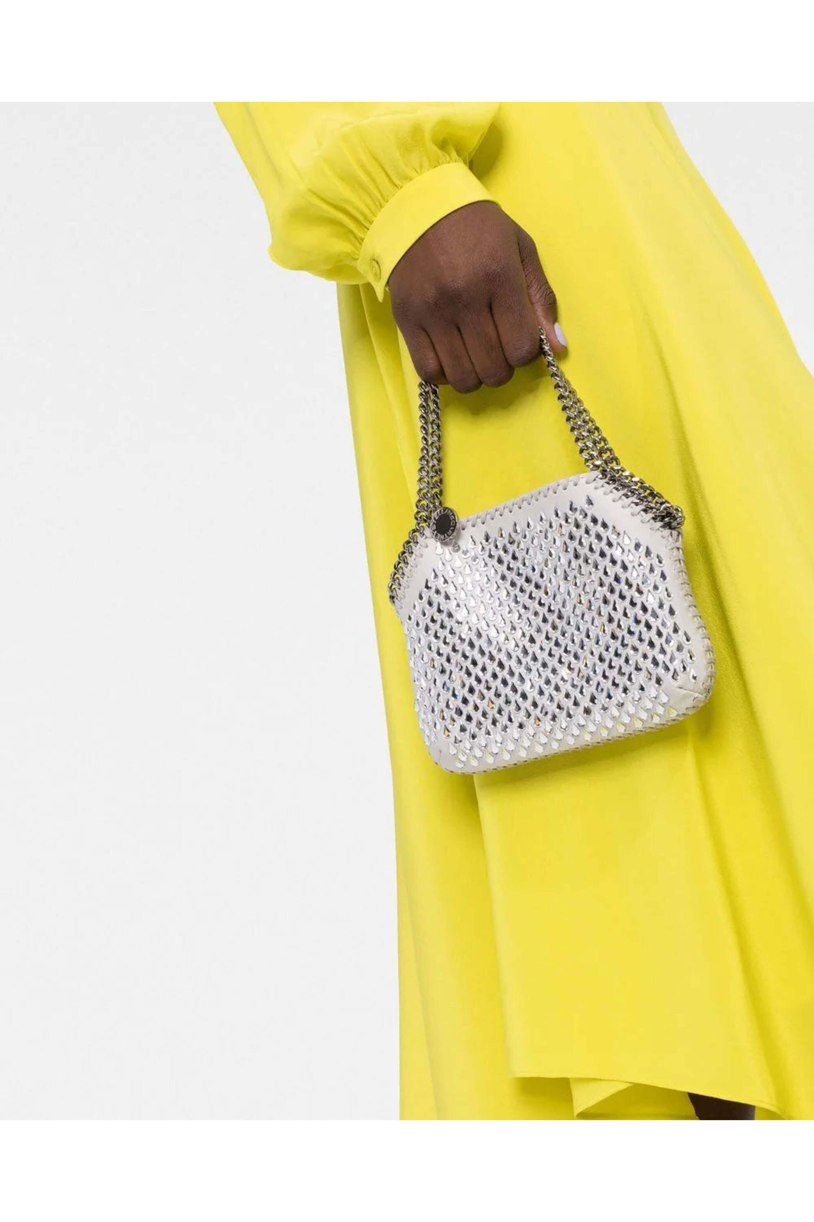 Stella McCartney - Falabella Crystal Mesh Mini Tote Bag in