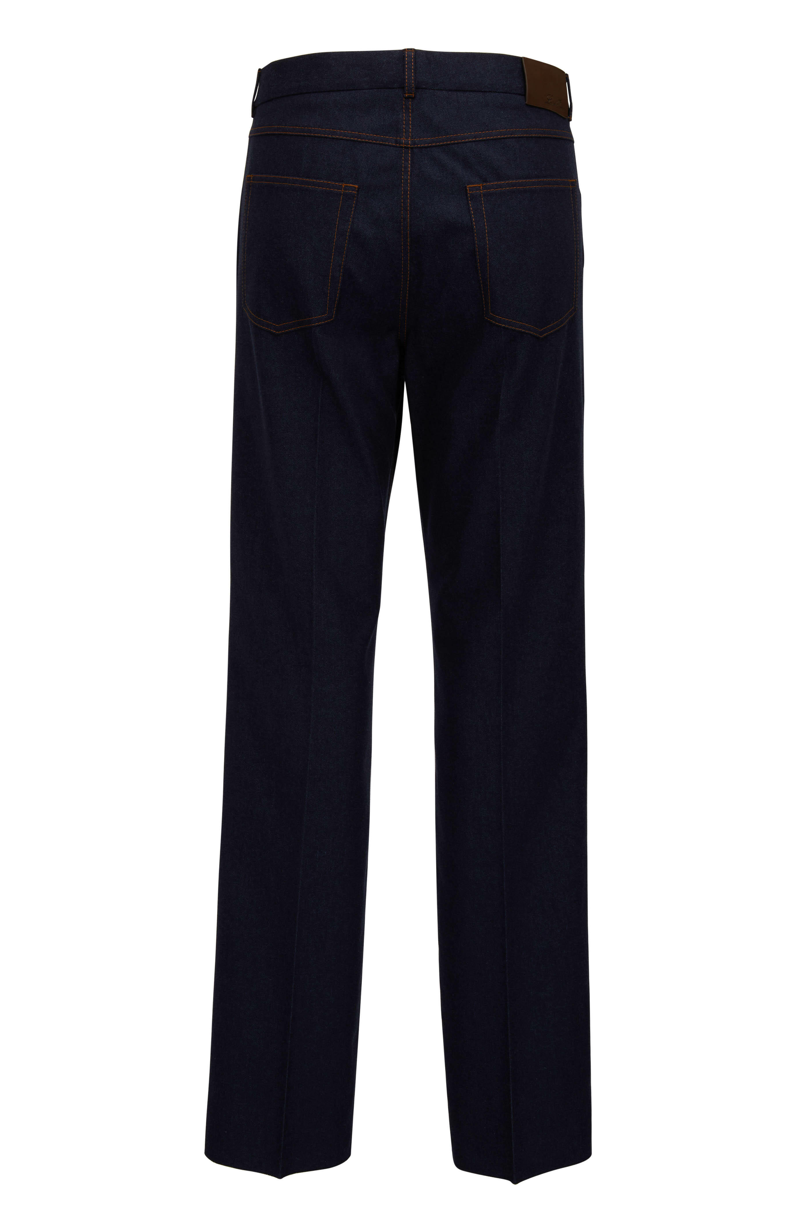ロロ・ピアーナ　インディゴブルー ストレートデニム loro-piana-kurashiki-dark- パンツ