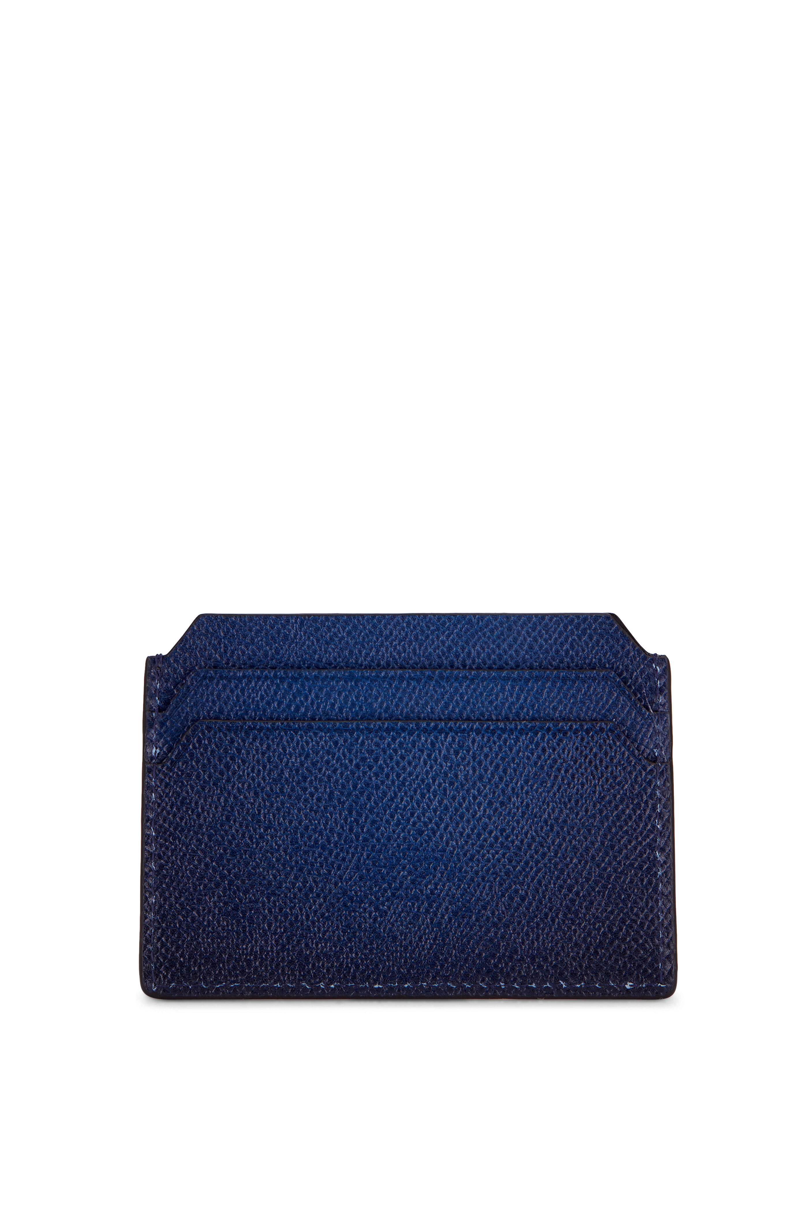 Santoni - Blue Leather Card Case | Mitchell Stores
