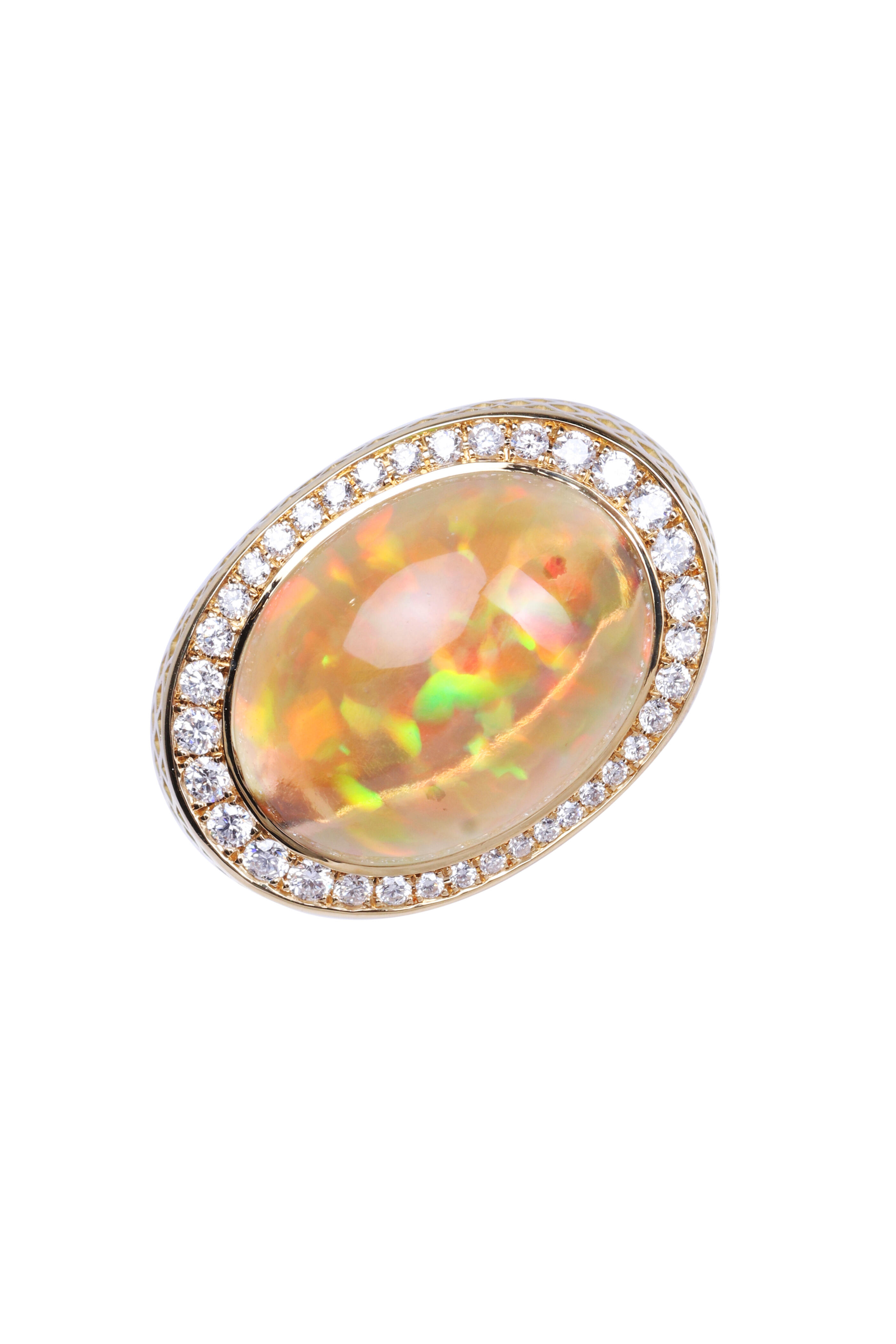 Ray Griffiths - Opal & Diamond Crownwork Ring