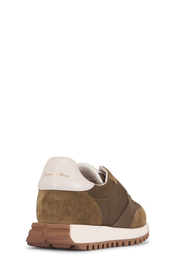 Gianvito Rossi Gravel Olive Suede & Leather Sneaker - view 3