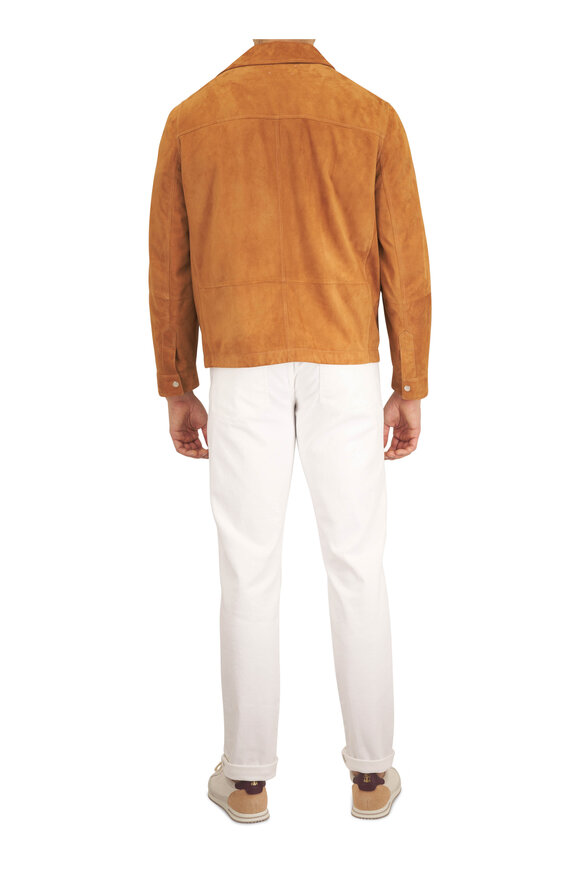 Brunello Cucinelli Brown Leather Jacket - view 3