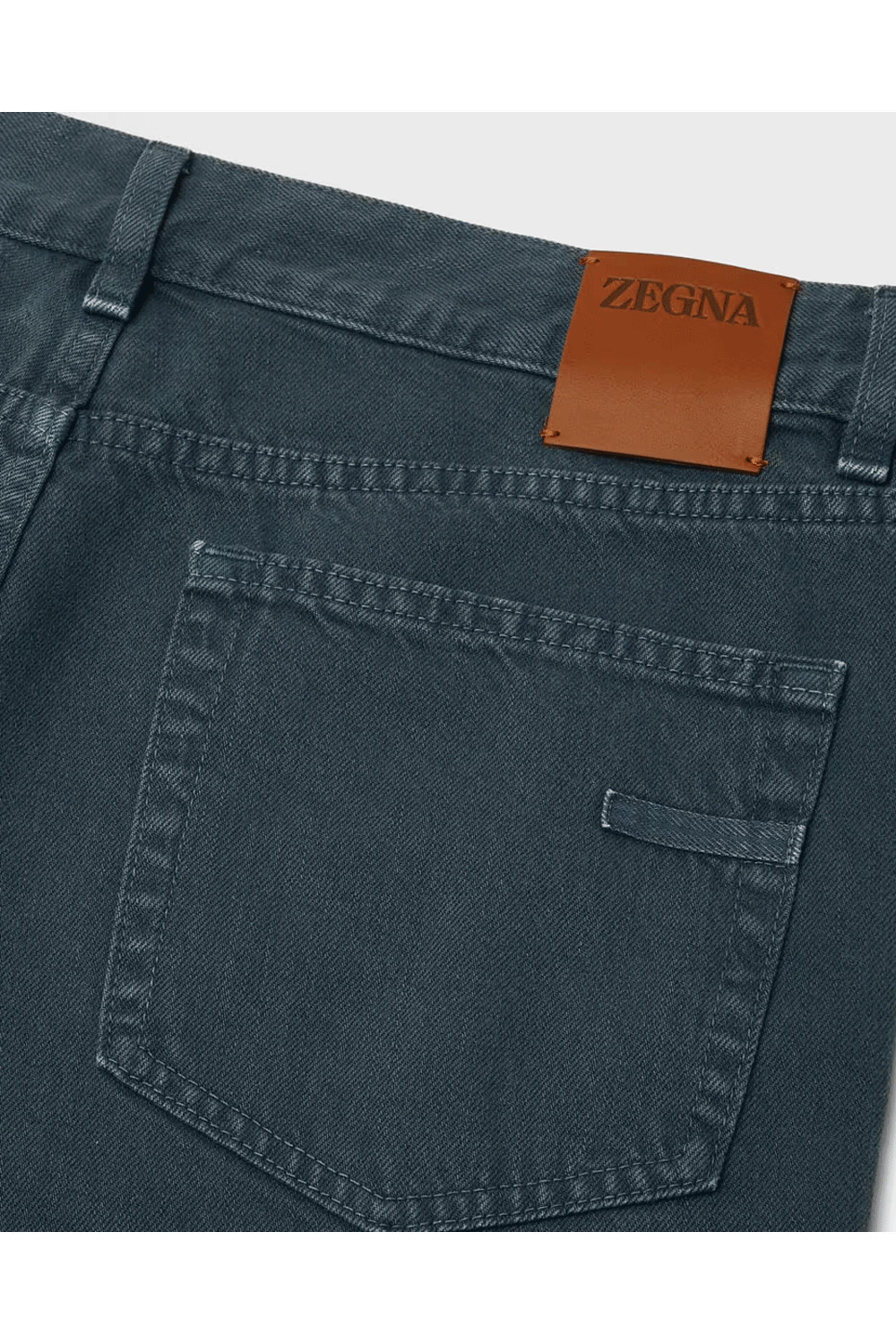 Zegna - Dark Teal Blue Roccia Jeans