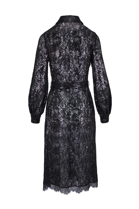 L'Agence - Frida Black Sequin Lace Dress