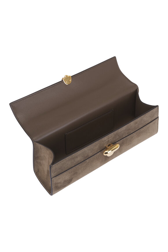 Savette Slim Symmetry Brown Suede Pochette - view 4