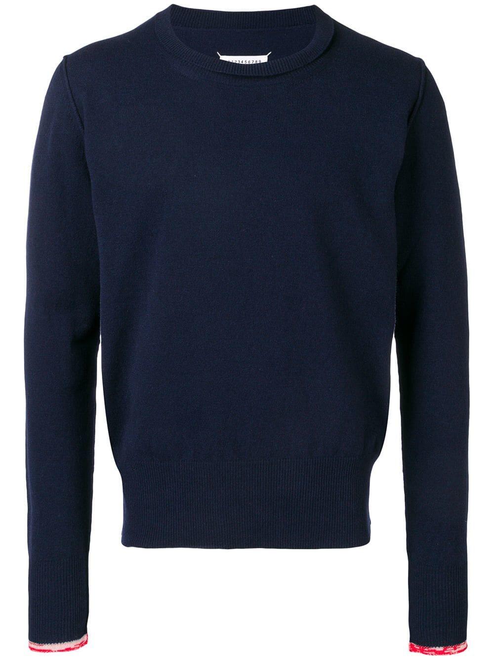 【送料&関税込】Maison Margiela Midnight Blue Wool Sweater Maison Margiela Midnight blue wool blend sweater (Maison