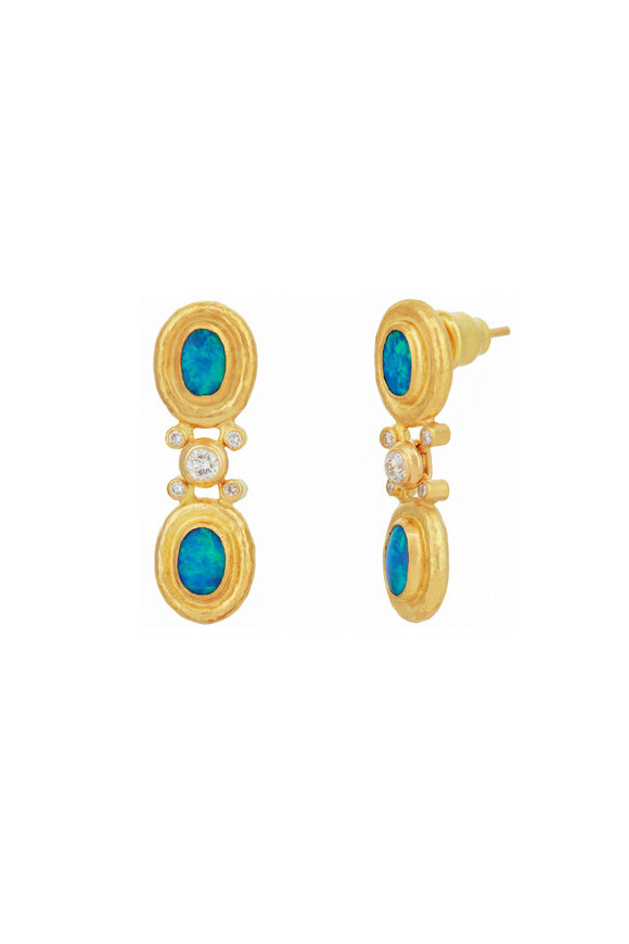 Gurhan 24k Gold Opal Single Drop Earring - view 1