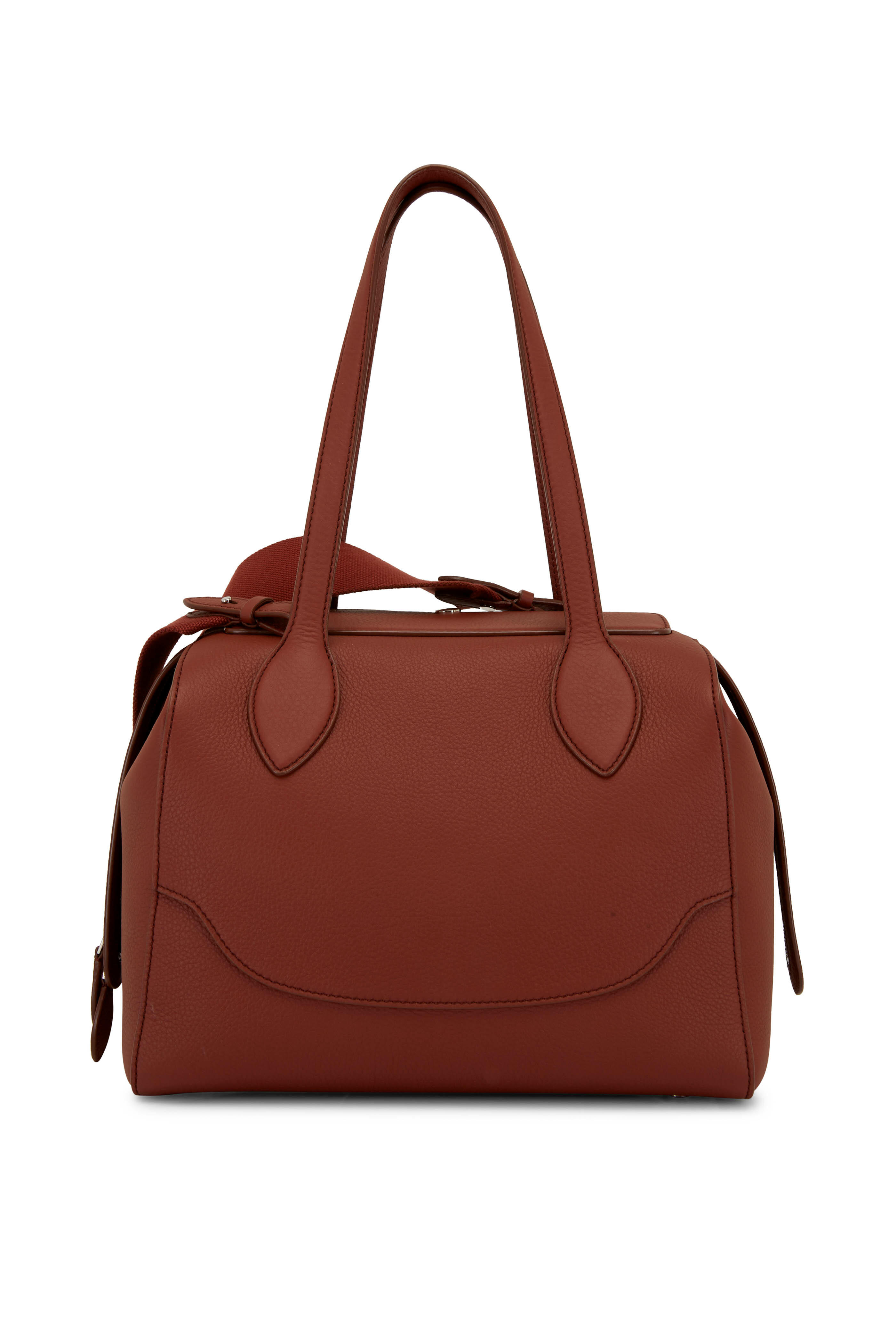 直営店【Loro Piana】Happy Day Medium Bag Sesia Happy Day Medium leather shoulder bag in blue - Loro