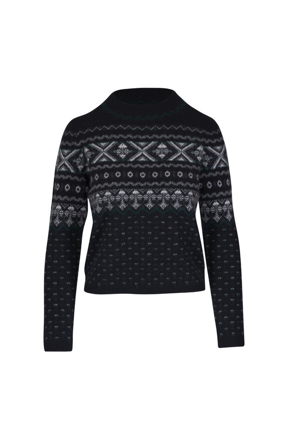 Vince Fair Isle Plush Cashmere Sweater