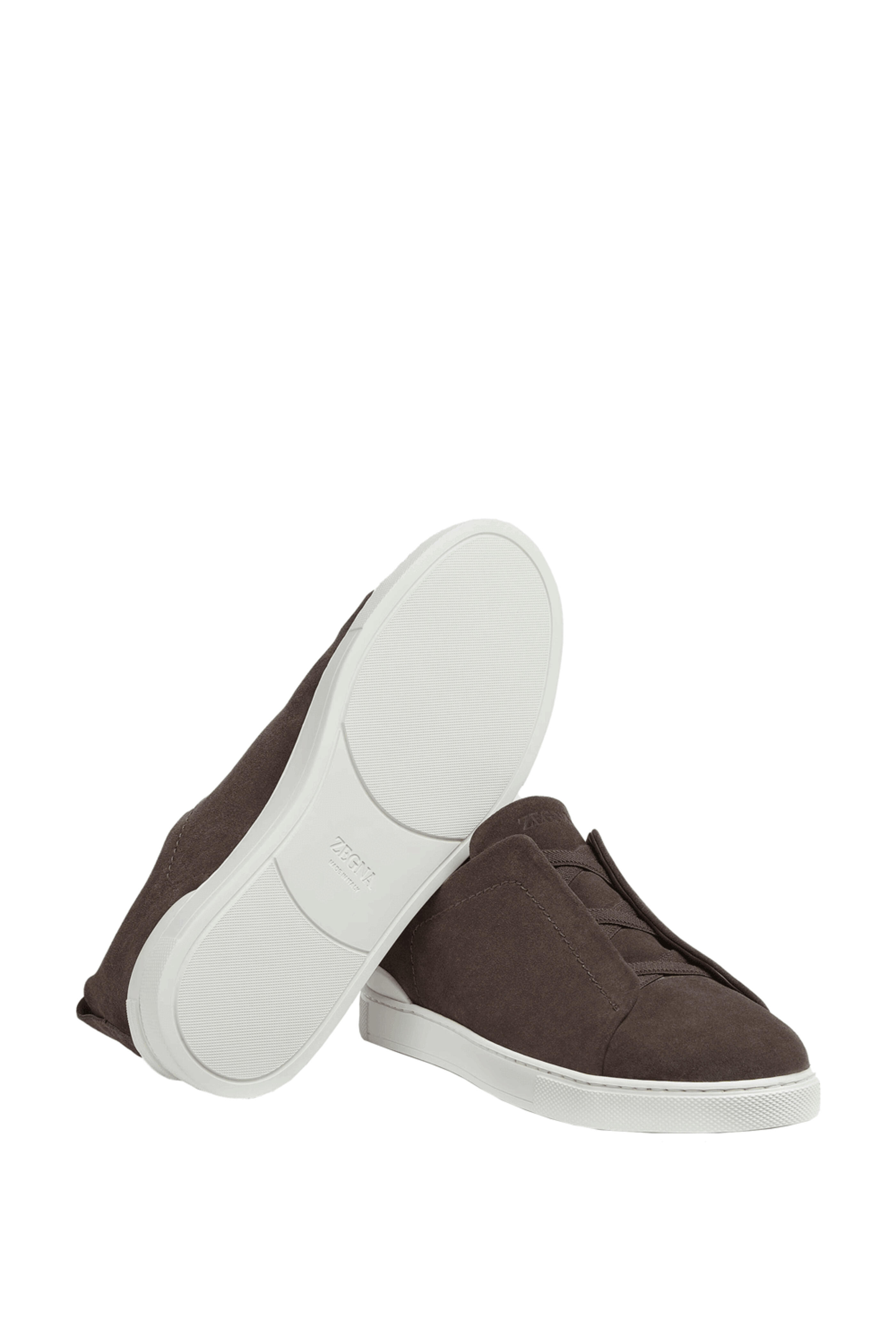 Zegna - Triple Stitch Mocha Suede Sneaker
