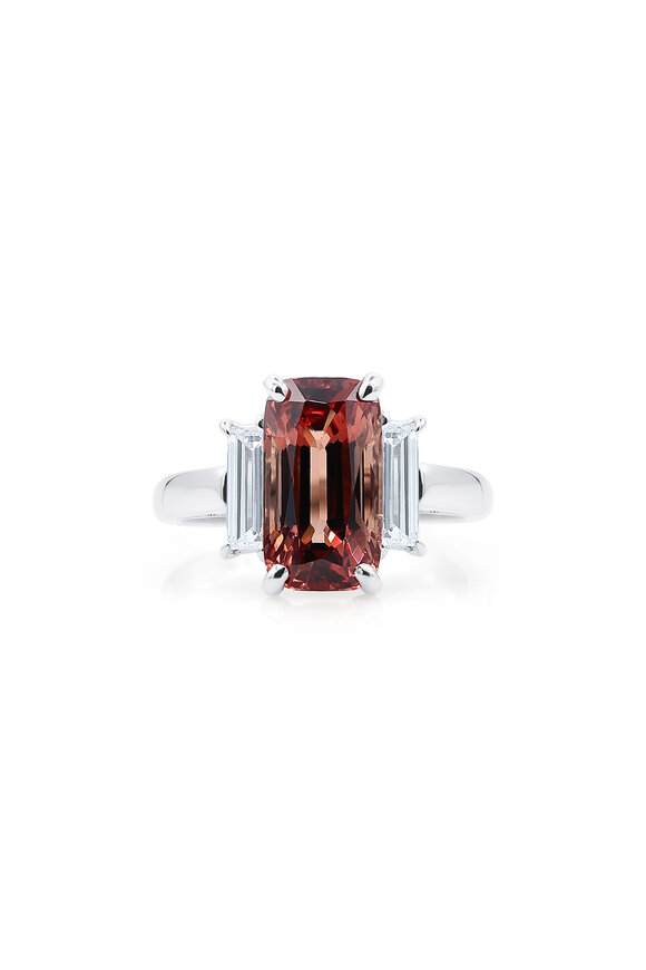 Oscar Heyman - Platinum Unheated Burma Spinel & Diamond Ring
