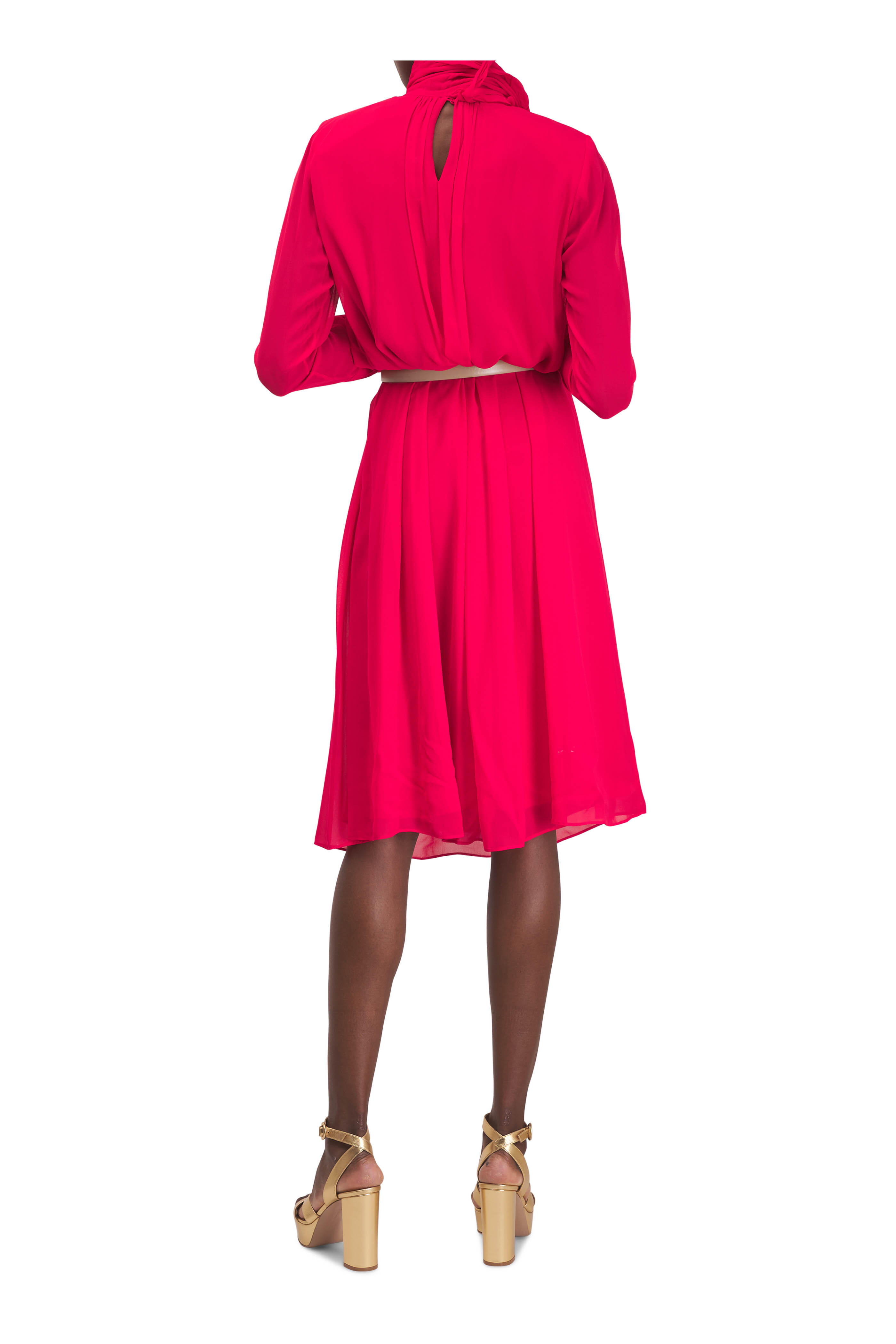 Dorothee Schumacher - Sheer Twist Lollipop Turtleneck Dress