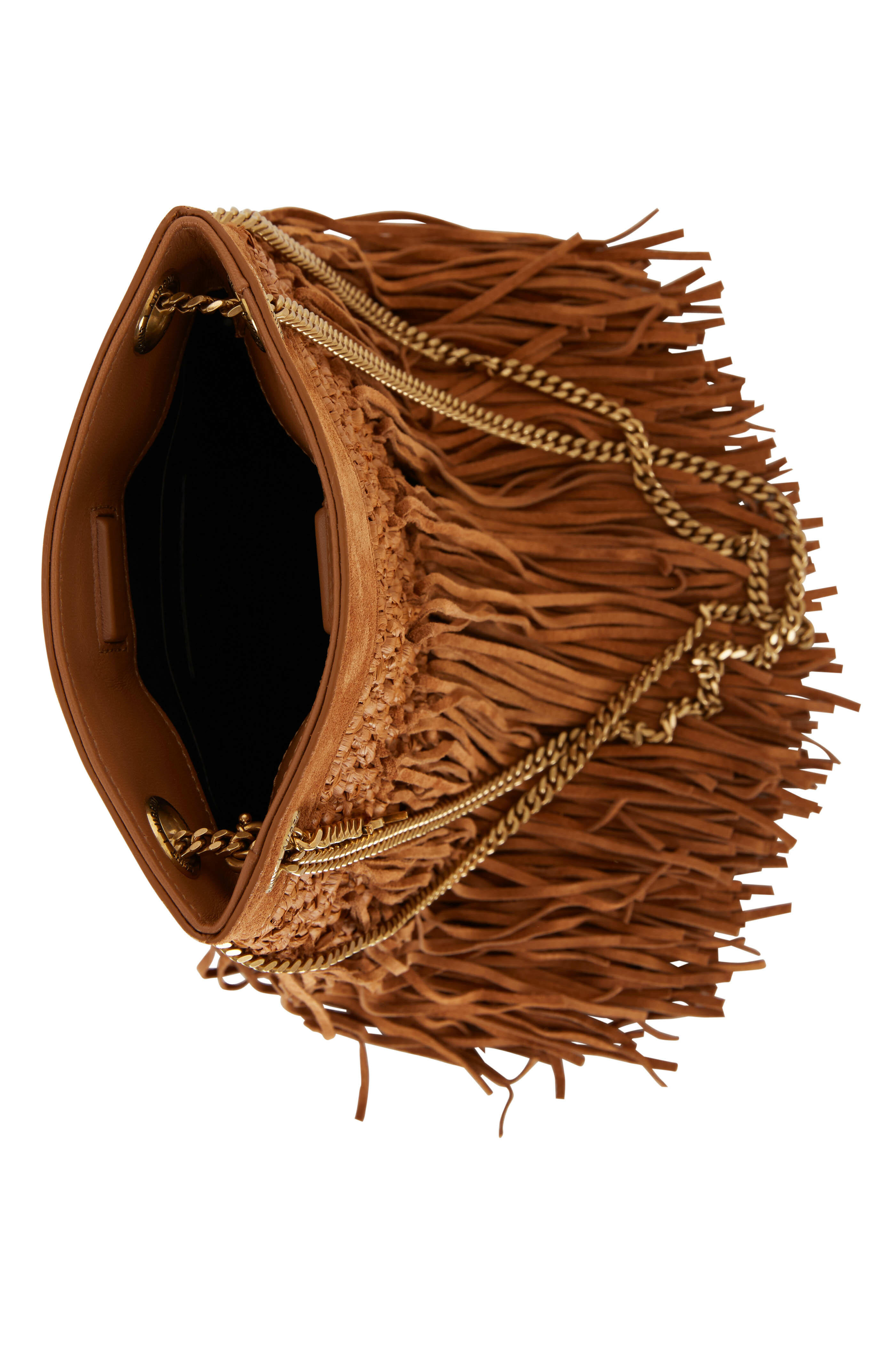 Saint Laurent - Grace Natural & Cinnamon Suede Fringe Bag
