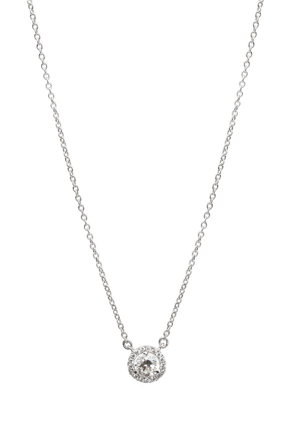 Louis Newman - Platinum Diamond Pendant Necklace