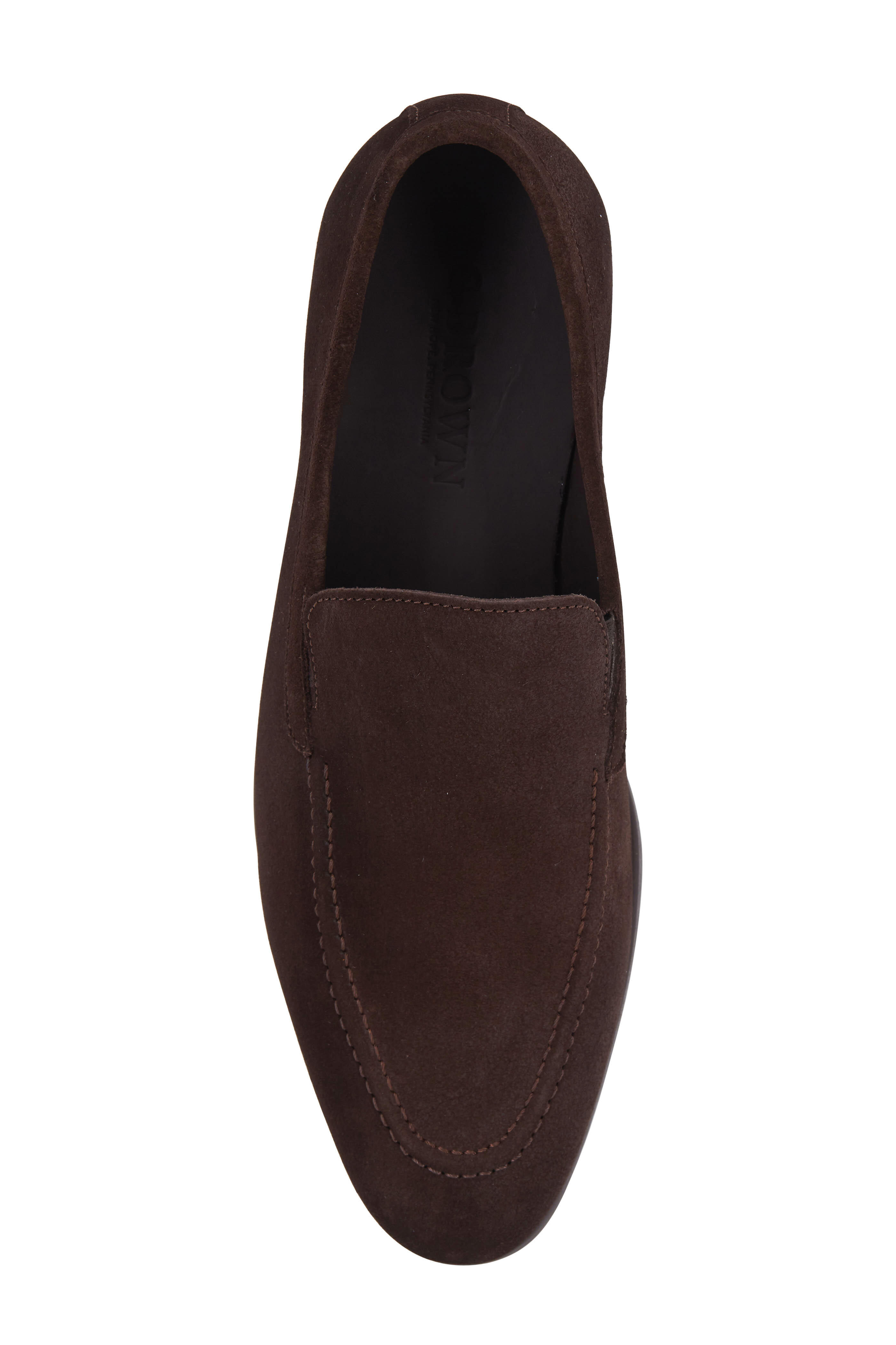G Brown - Ashton Dark Brown Suede Venetian Loafer