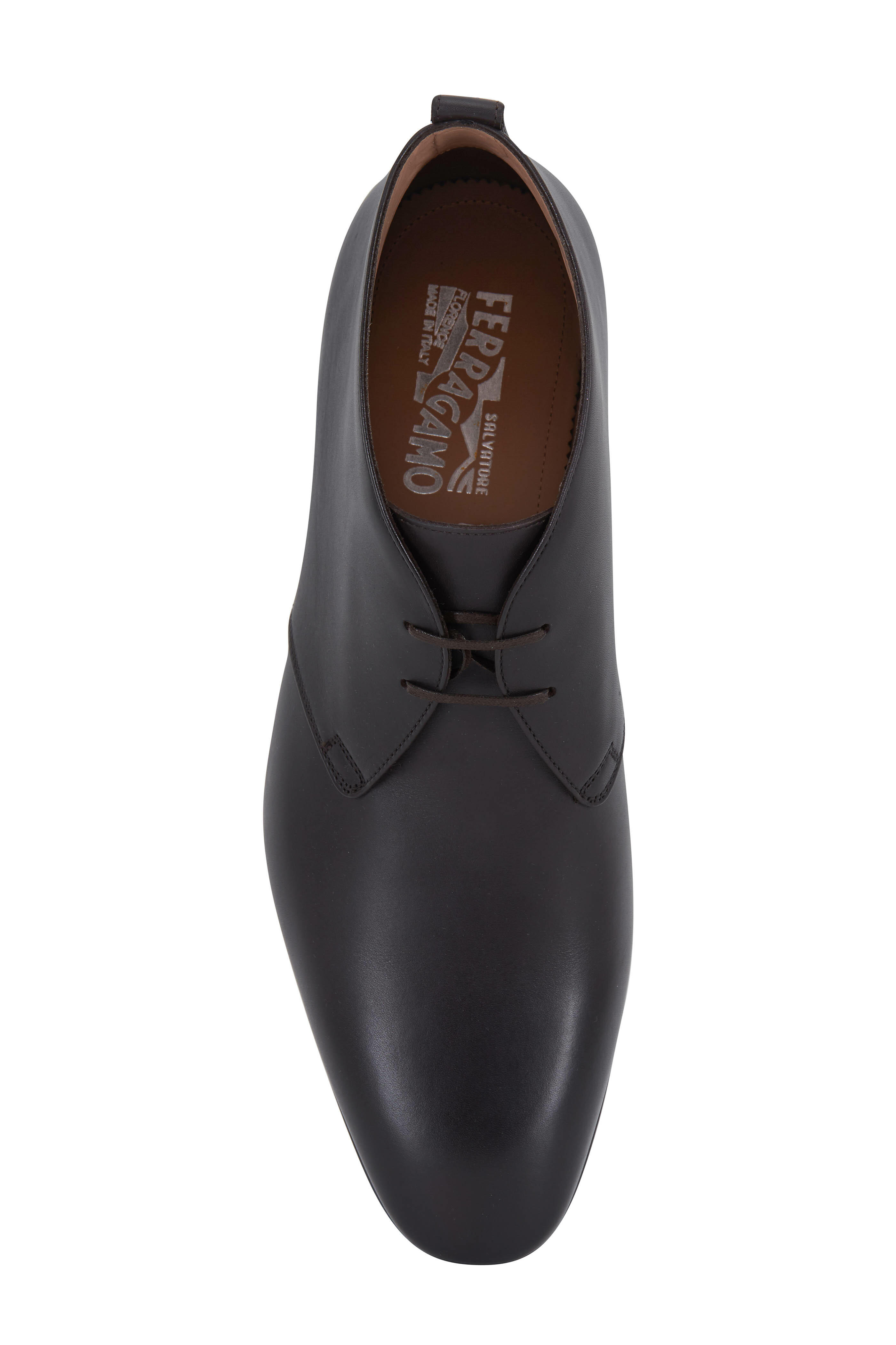 Ferragamo - Teodoro Carob Brown Leather Boot | Mitchell Stores