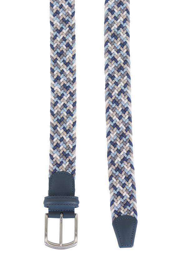Anderson's Light Blue, White & Blue Woven Belt - view 2
