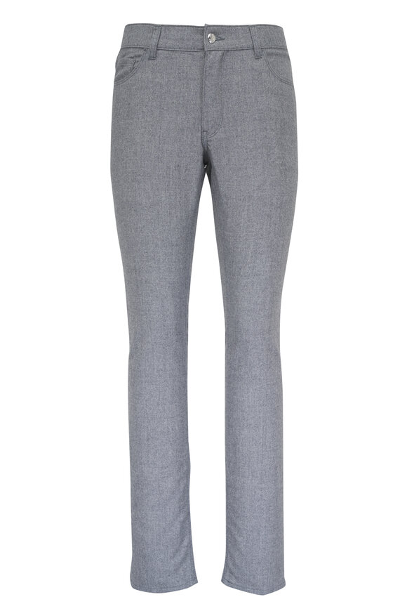 Peter Millar Light Gray Excursionist Flex Wool Five-Pocket Pant - view 1