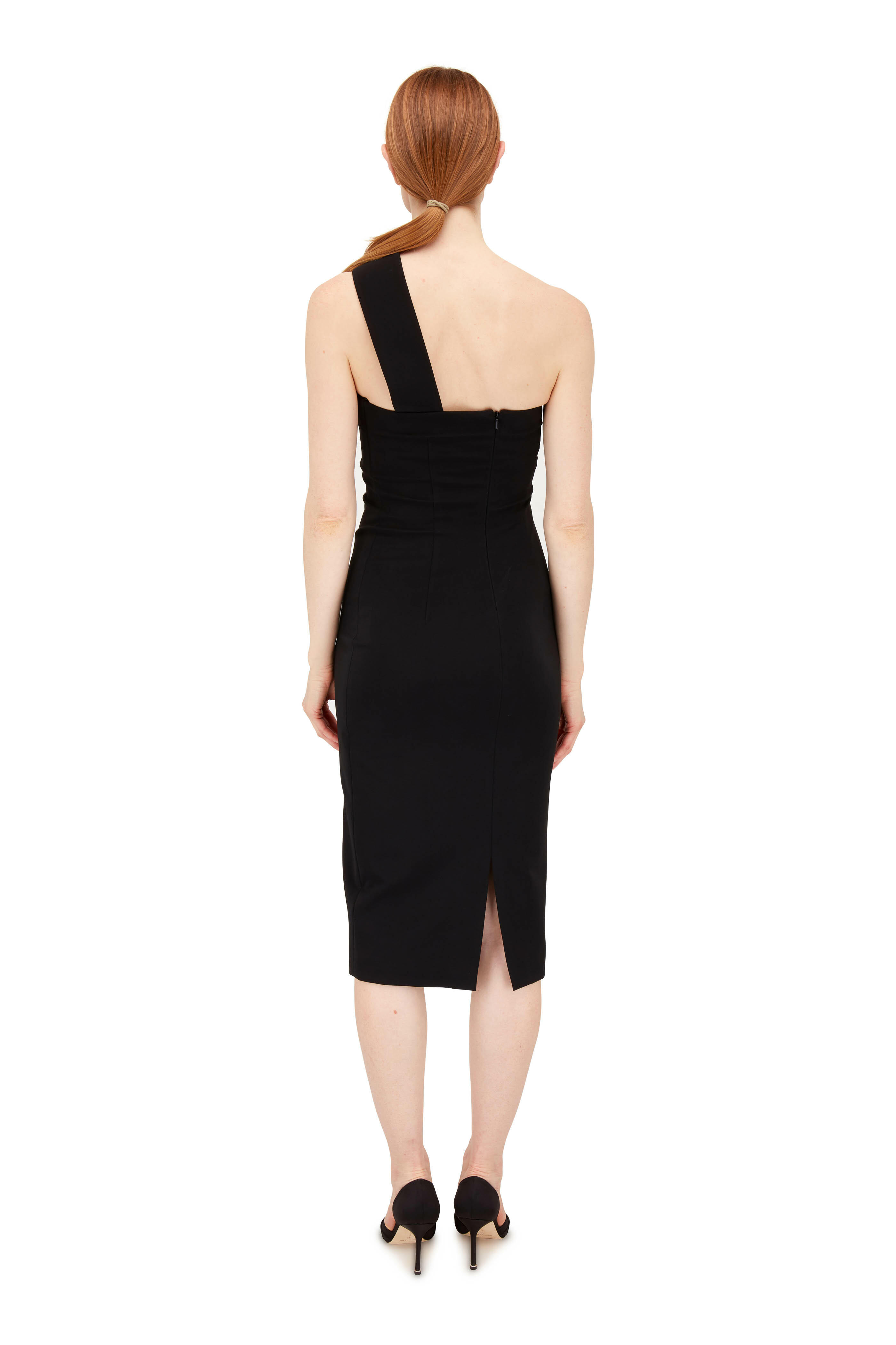 Cushnie - Lilia Black One-Shoulder Pencil Dress | Mitchell Stores