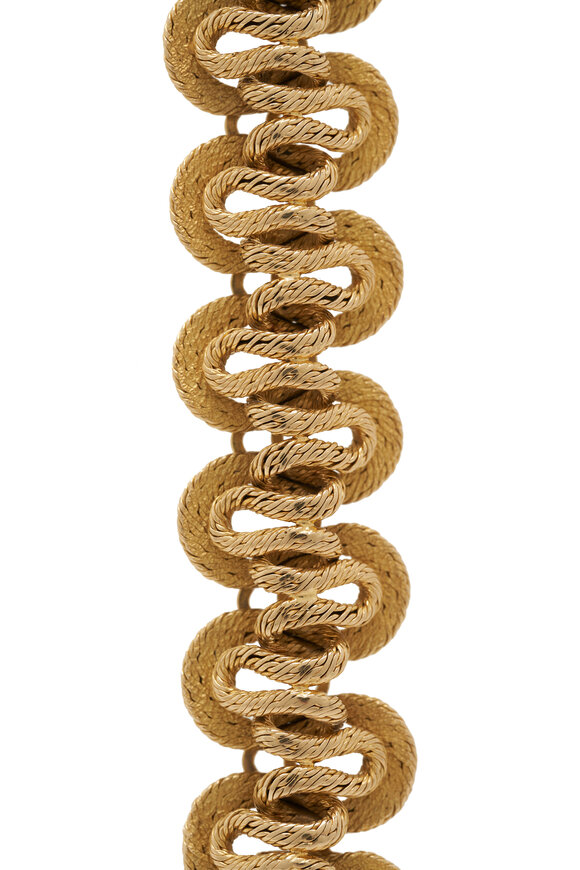 Estate Jewelry - Textured Yellow Gold Bracelet