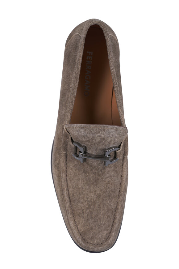 Ferragamo Grandioso 2 Sand Suede Loafer - view 4