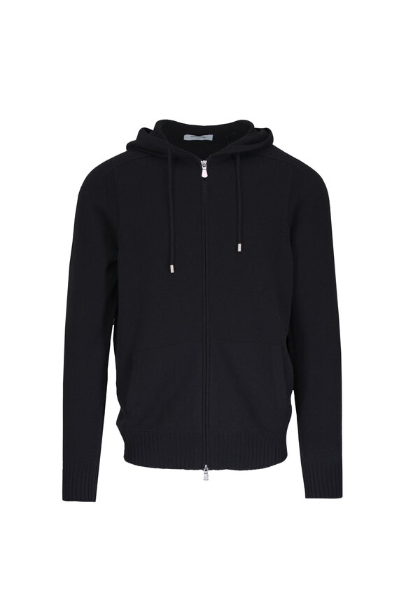 Gran Sasso Black Full Zip Hoodie - view 1